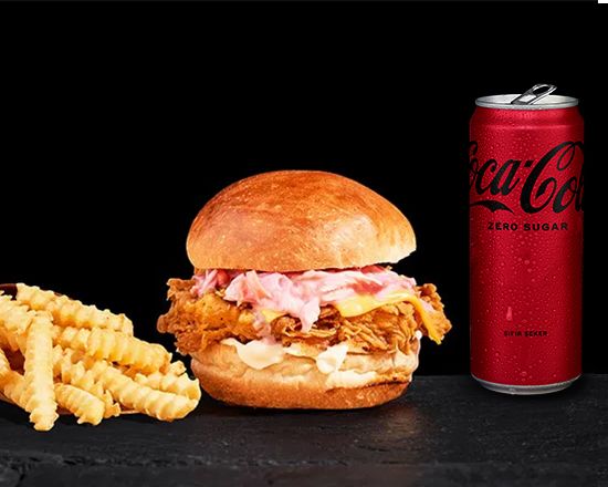 Queen Tavuk Burger & Patates Kızartması + Coca-Cola (330 ml)