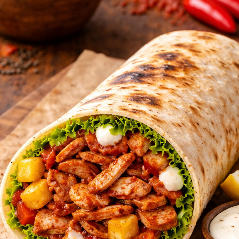 Afrika Soslu Zurna Tavuk Döner Dürüm