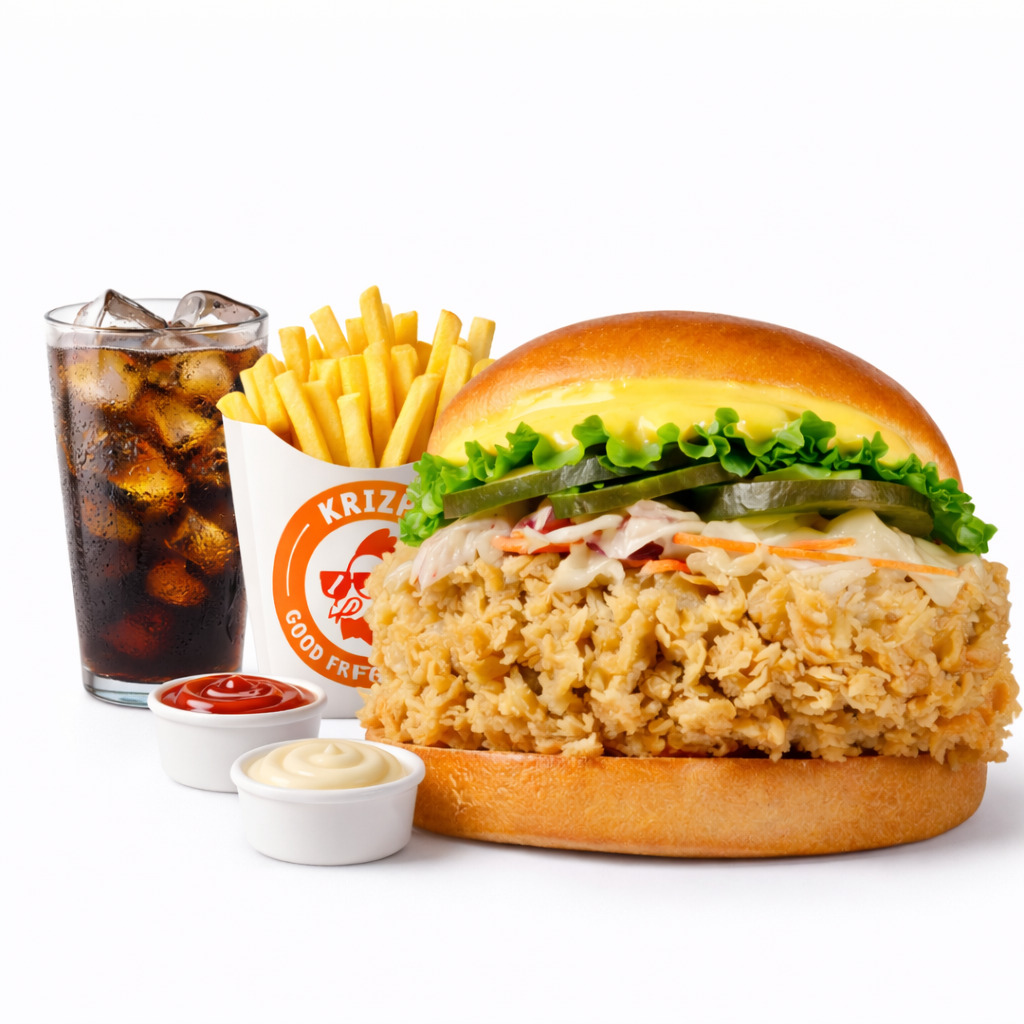 African Burger + İçecek + Patates Kızartması + 2 Adet Sos