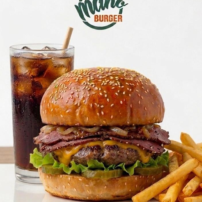 Mano Füme Burger Menü