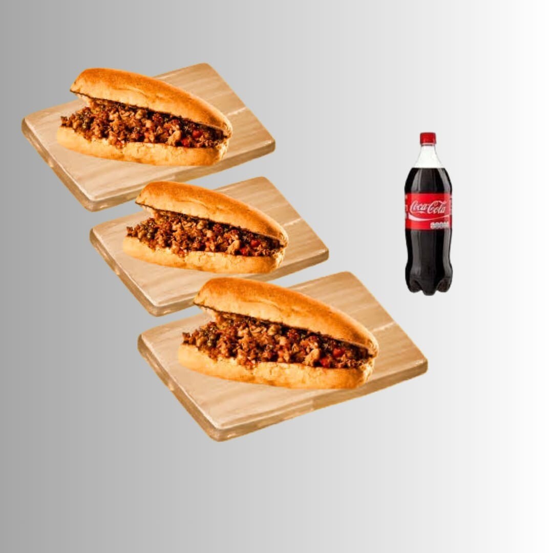 tavuk tantuni 4 lü yarım ekmek 1lt cocacola