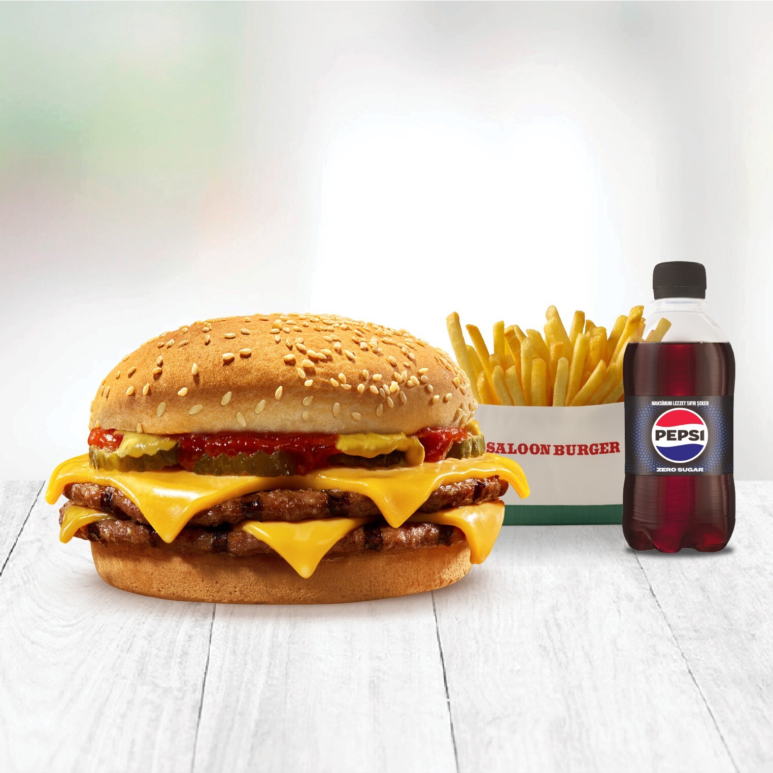 Mega Double Cheeseburger Menü