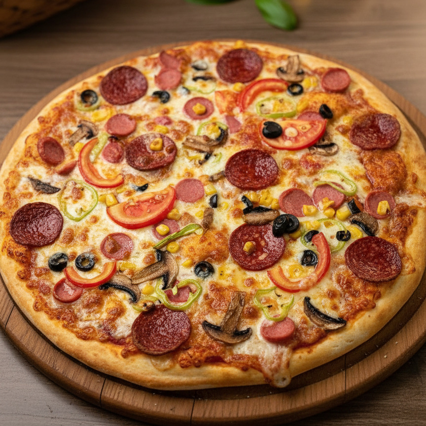 Bol Malzemeli Pizza Büyük Boy