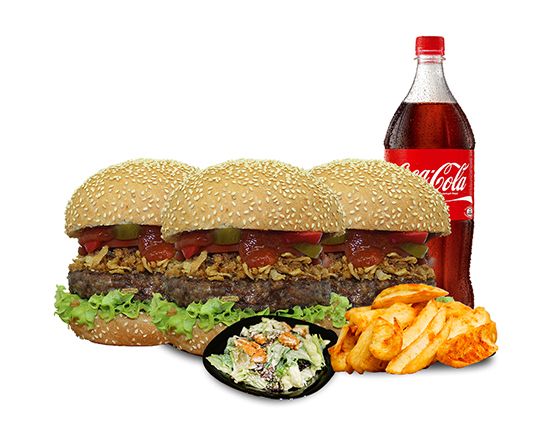 3 Kişilik Chili Burger Menü