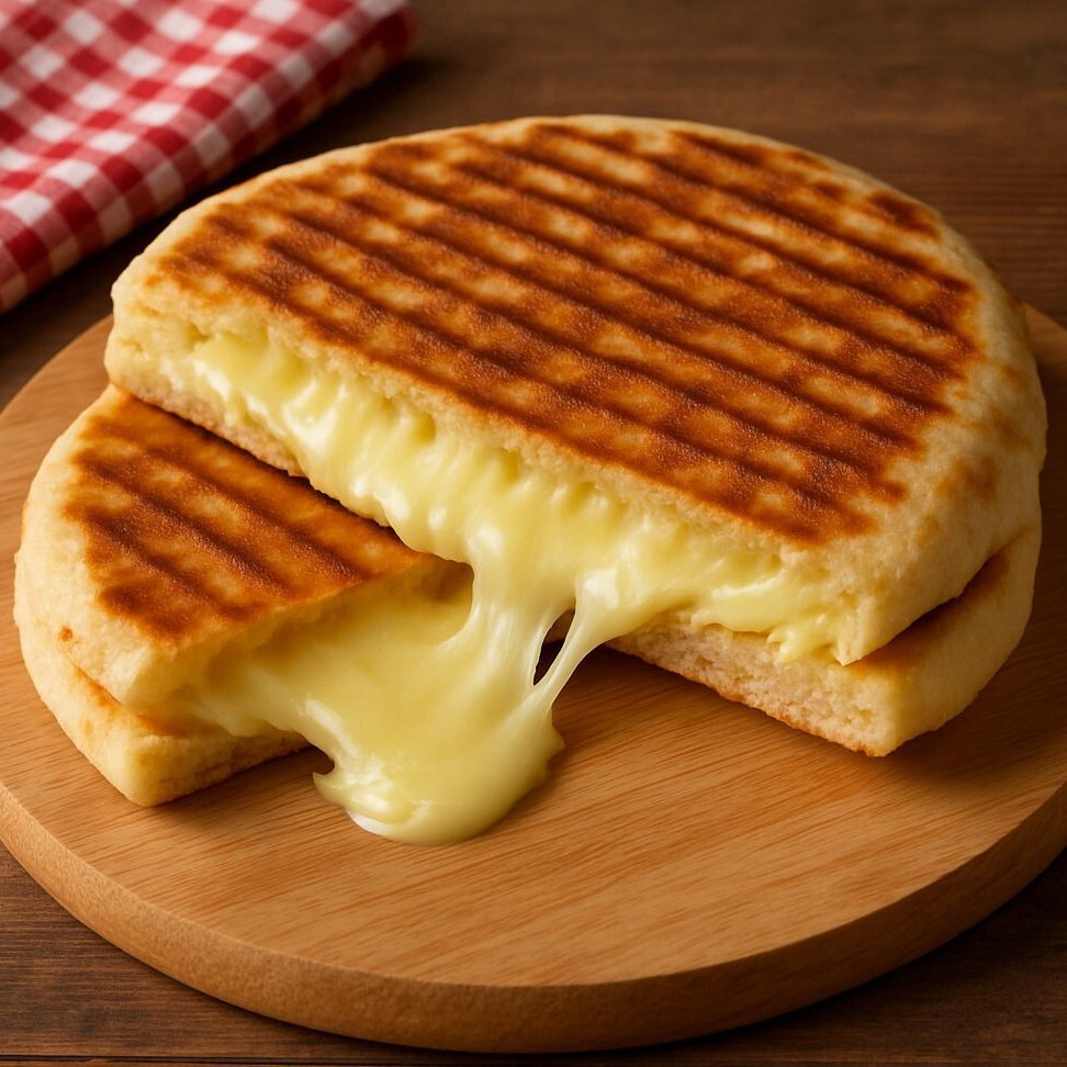 Bazlama Çift Kaşarlı Tost