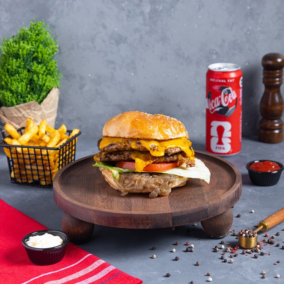 Double Cheese Burger Menü