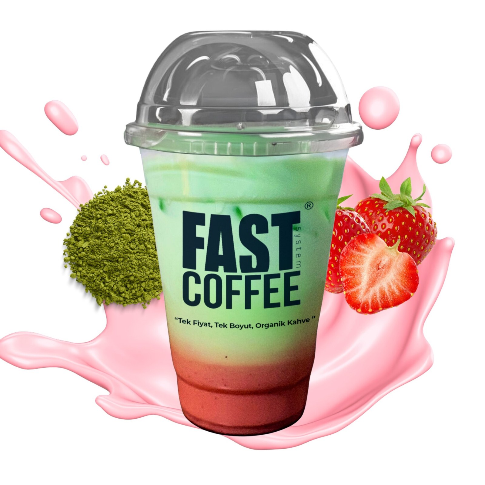 Strawberry Matcha Latte (Soğuk)