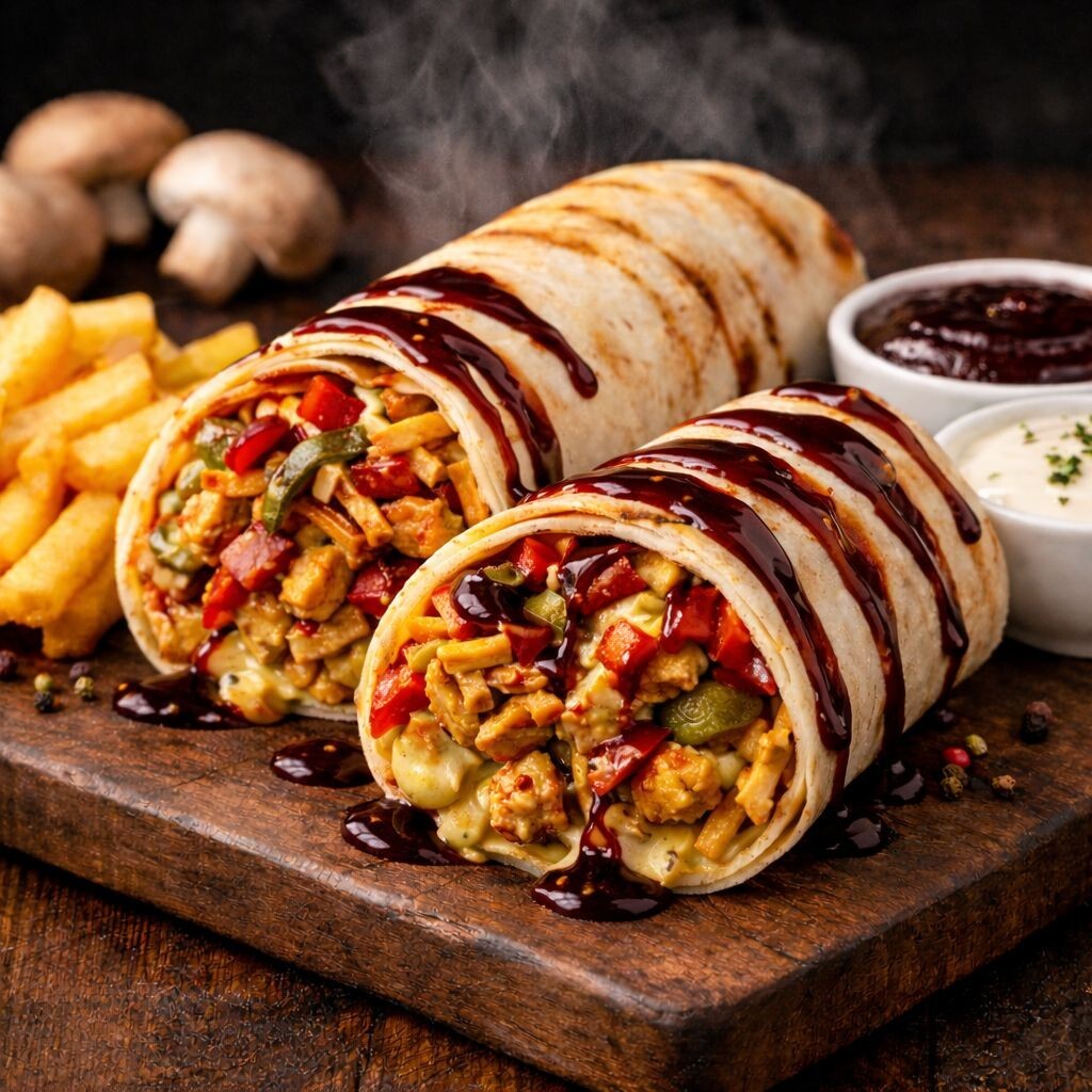 Tavuk Döner Dürüm Barbekü Soslu