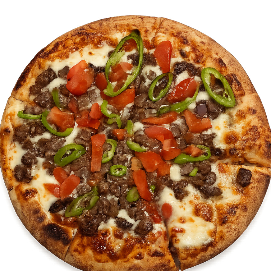 Kavurmalı Pizza (Medium) + 330 Ml. Coca Cola