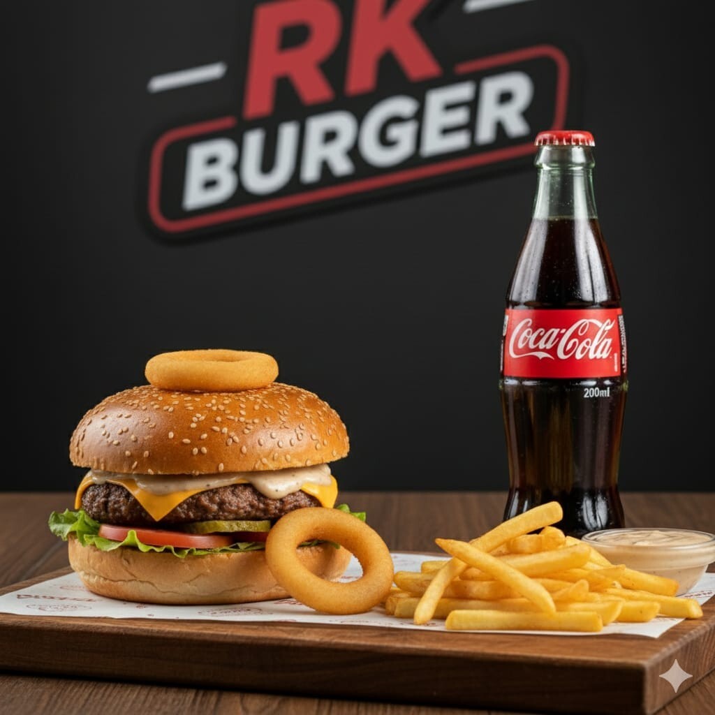 Krema Mantarlı Burger Menü