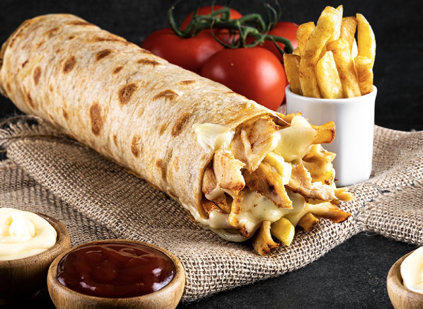 Kaşarlı Tavuk Döner Dürüm