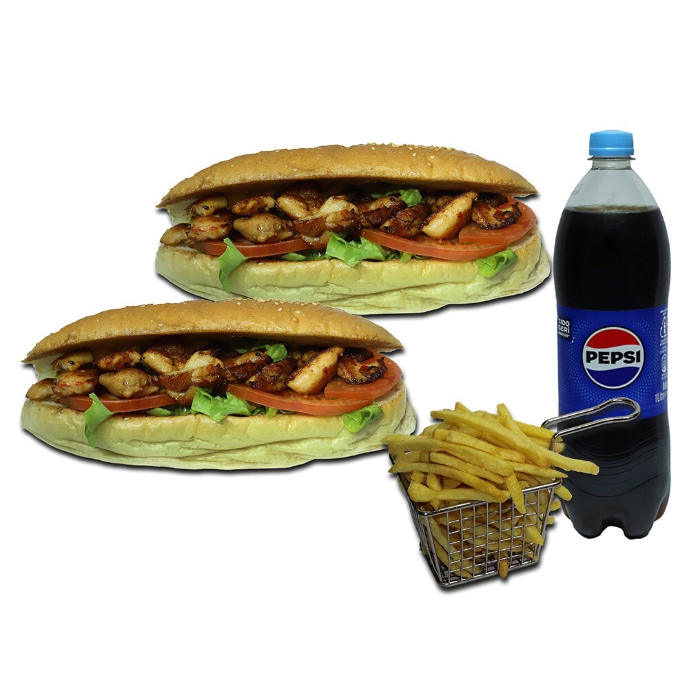 2'li Tavuk Şiş Sandviç Menü