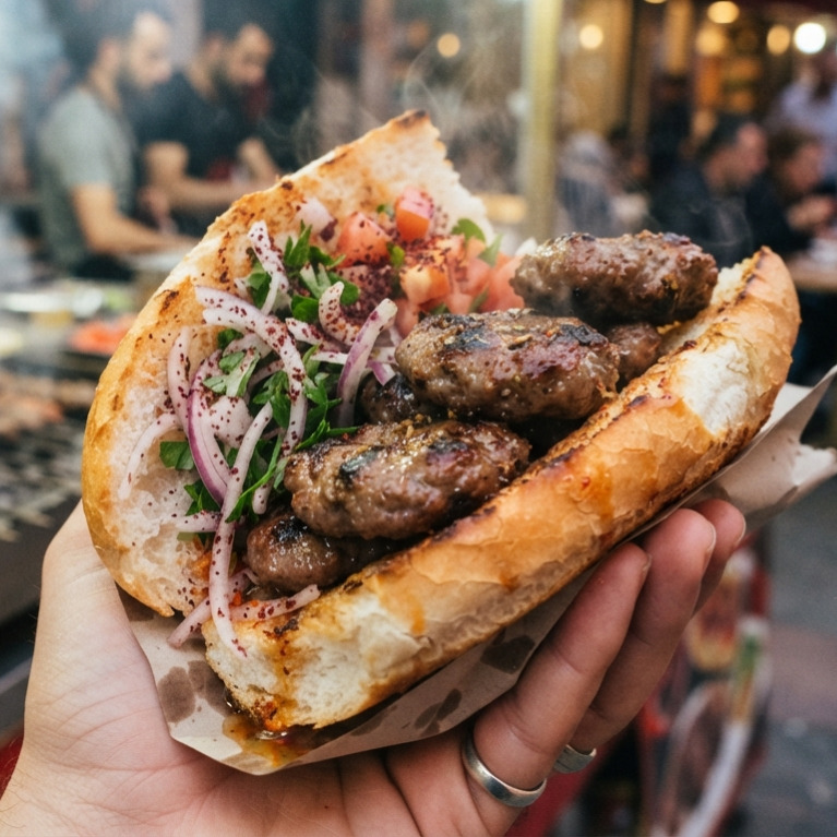 Tam ekmek köfte + ayran (sütaş)