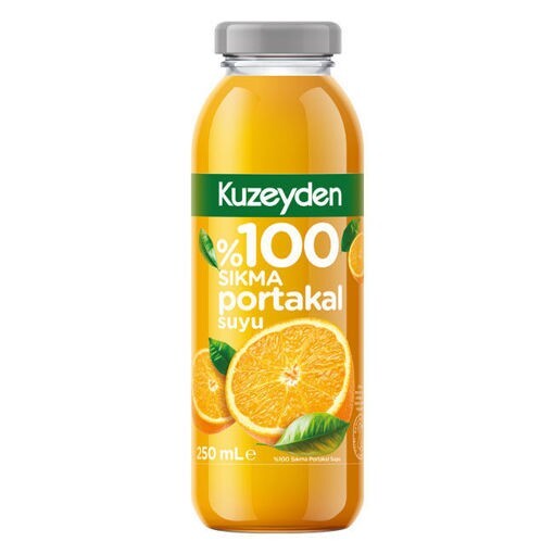 Kuzeyden %100 Sıkma Portakal Suyu 250 Ml