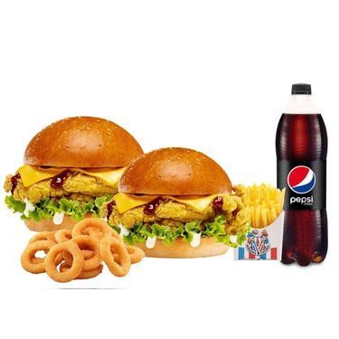2'li Jr. Chicken Burger Menü (2 Kişilik)