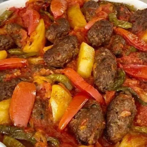 Fırında İzmir Köfte (Fırın Patates İle )