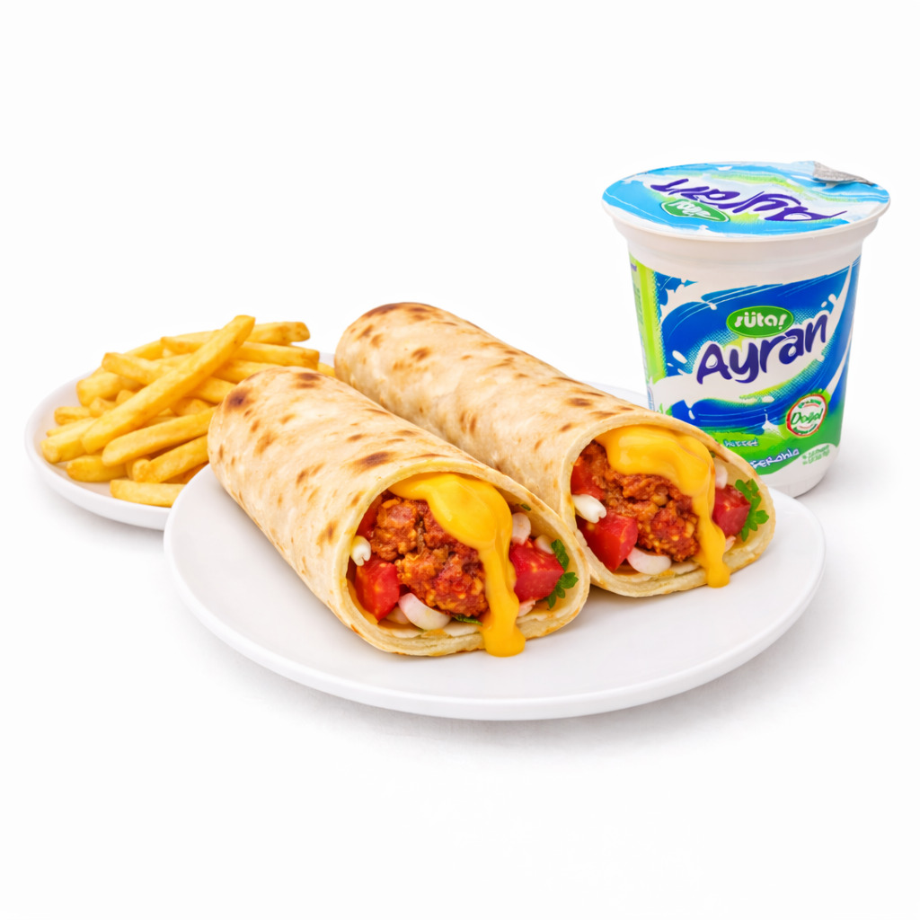 Cheddarlı Dürüm Menü
