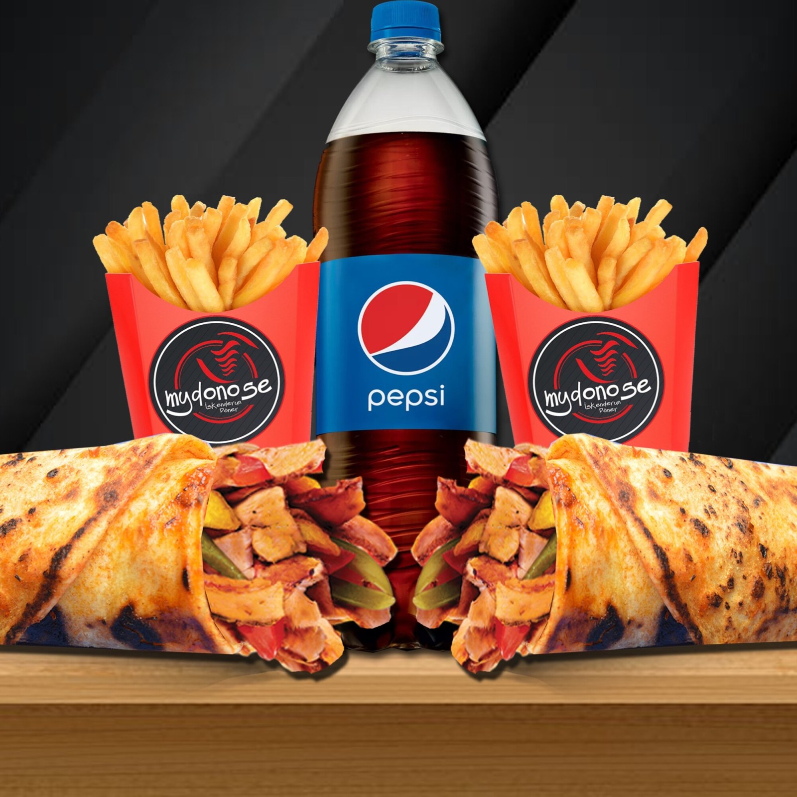 2'li Tavuk Döner Dürüm Menü