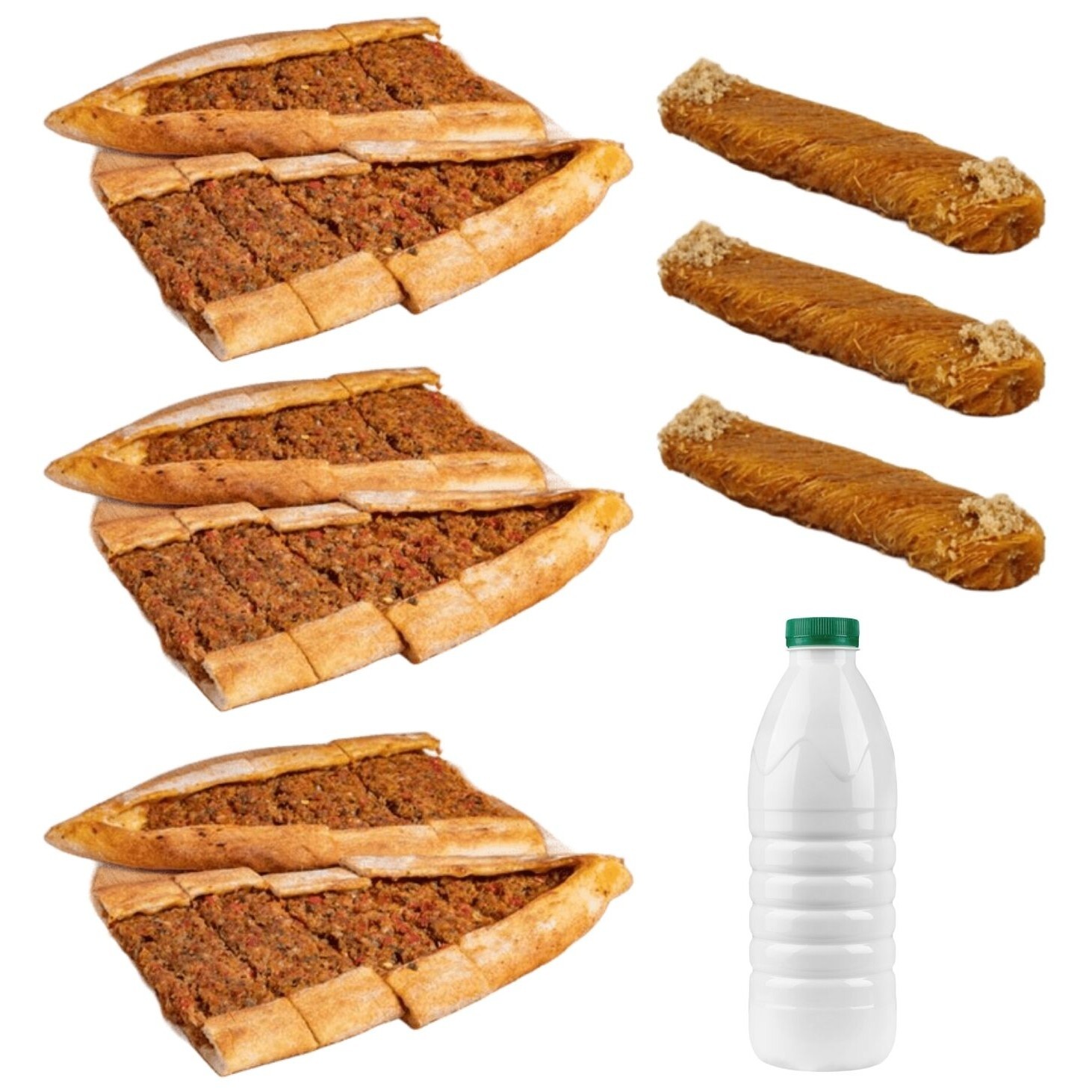Tatlı 3'Lü Kıymalı Pide Menü