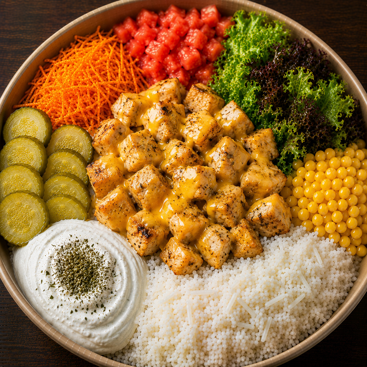 Cheddar Soslu Tavuklu Bowl