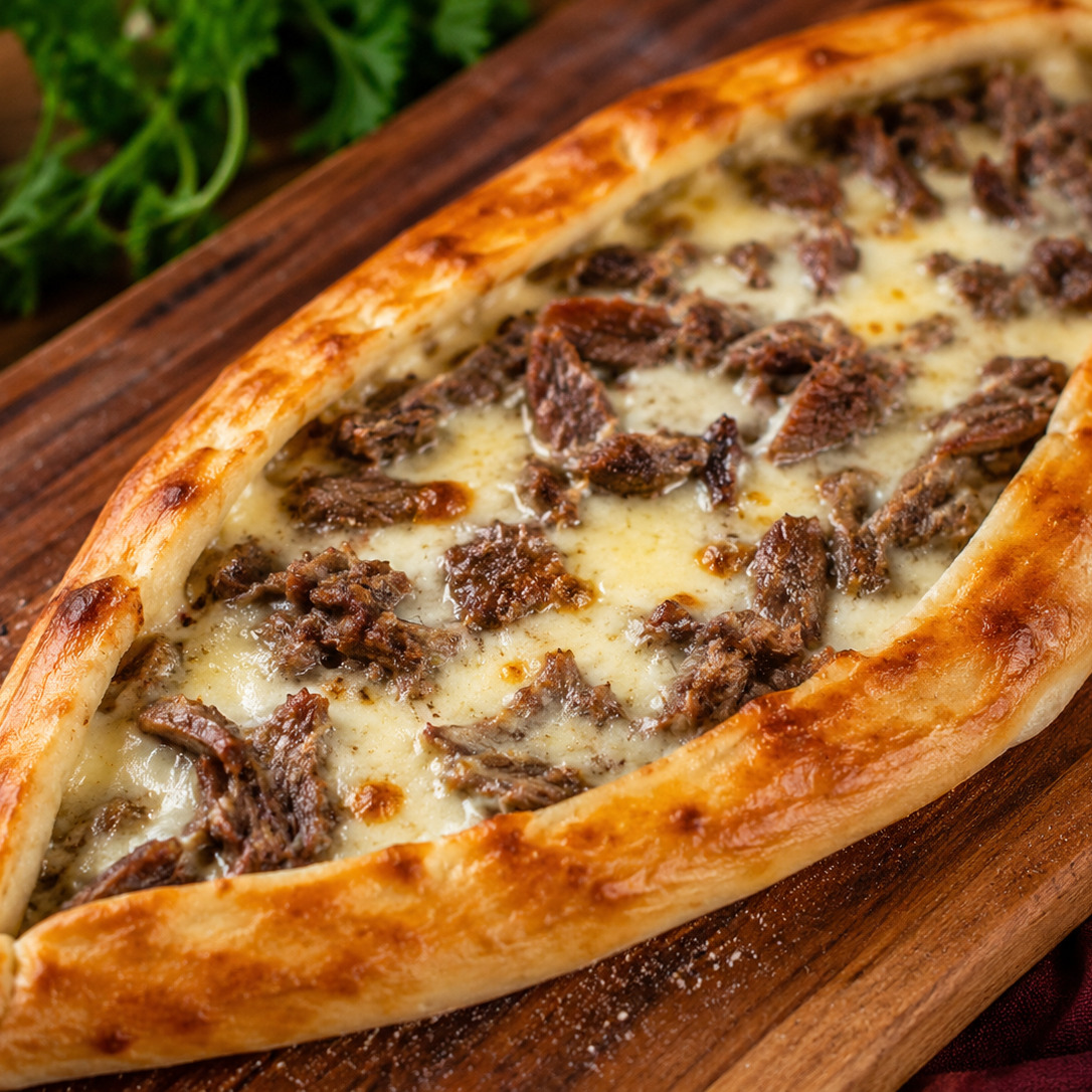 Kavurmalı Kaşarlı Pide