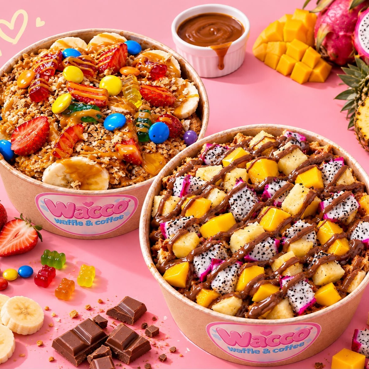 Karamel Bombası & Tropikal Hesaplı 2'li Waffle