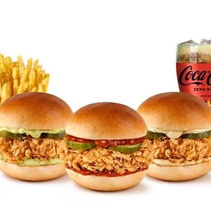 3lü Tavukburger Menü