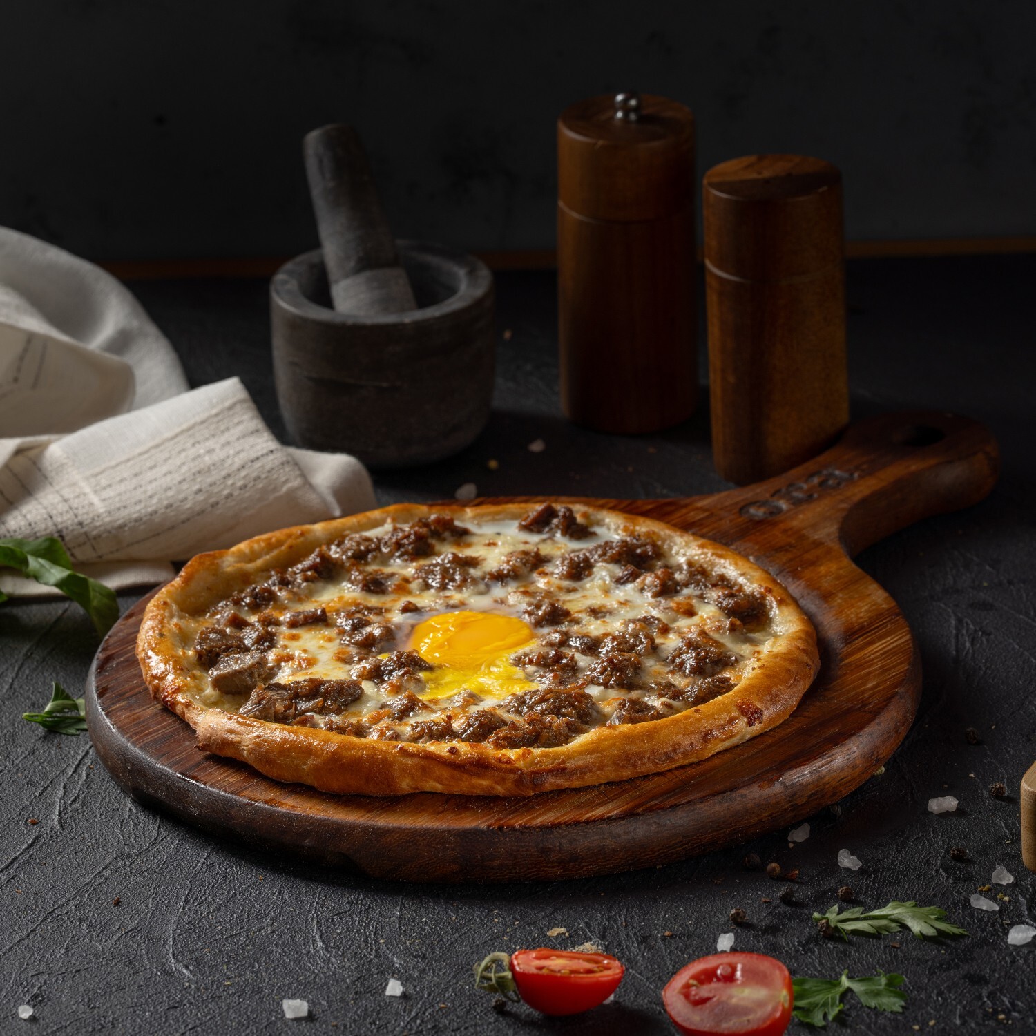 Kavurmalı Yumurtalı Pide