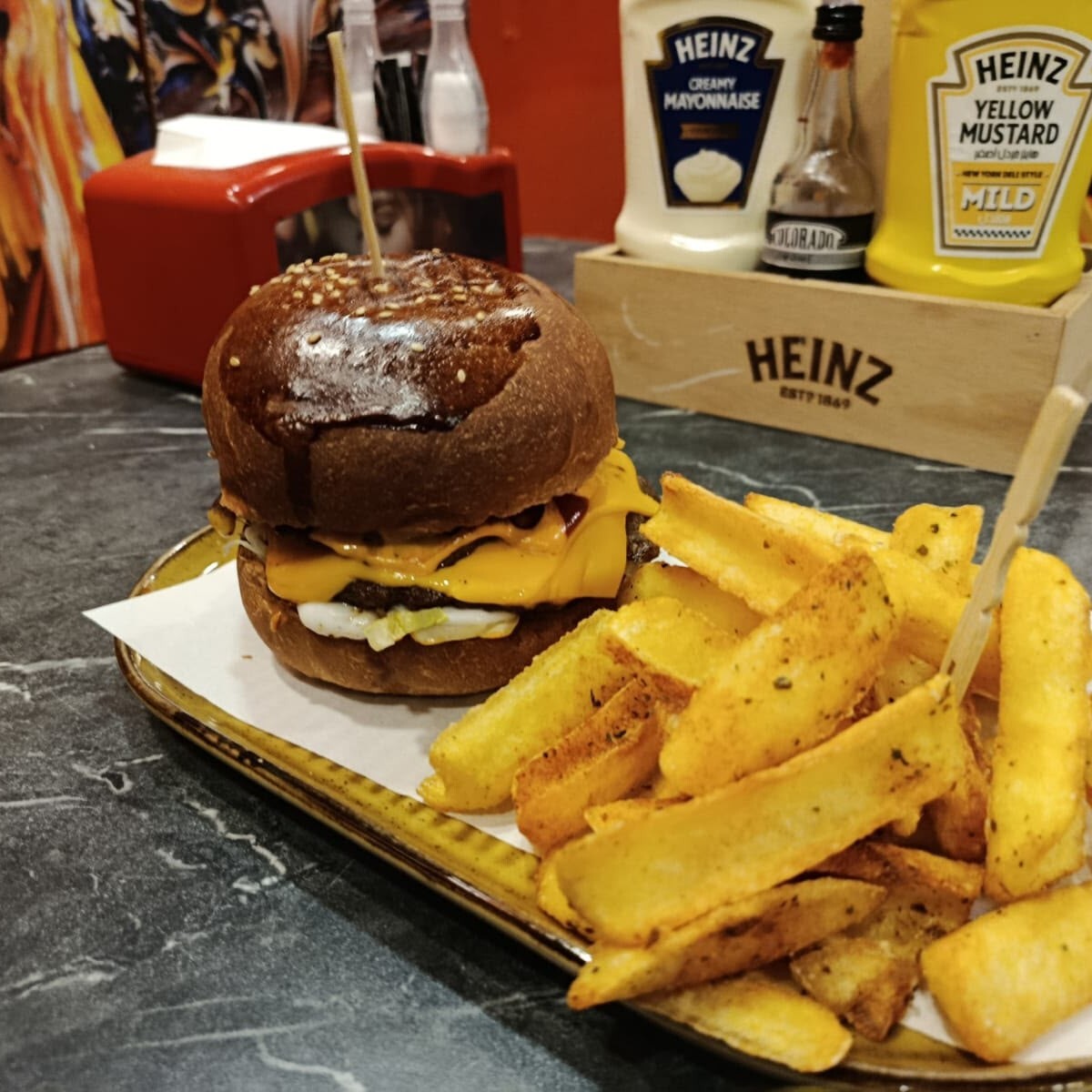 Cheeseburger+Baharatlı Patates