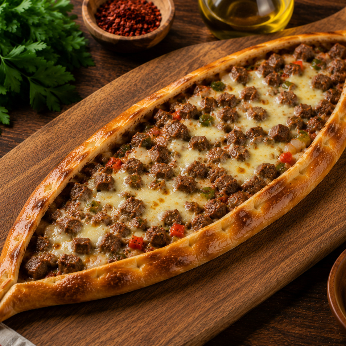 kuşbaşı kaşarlı pıde
