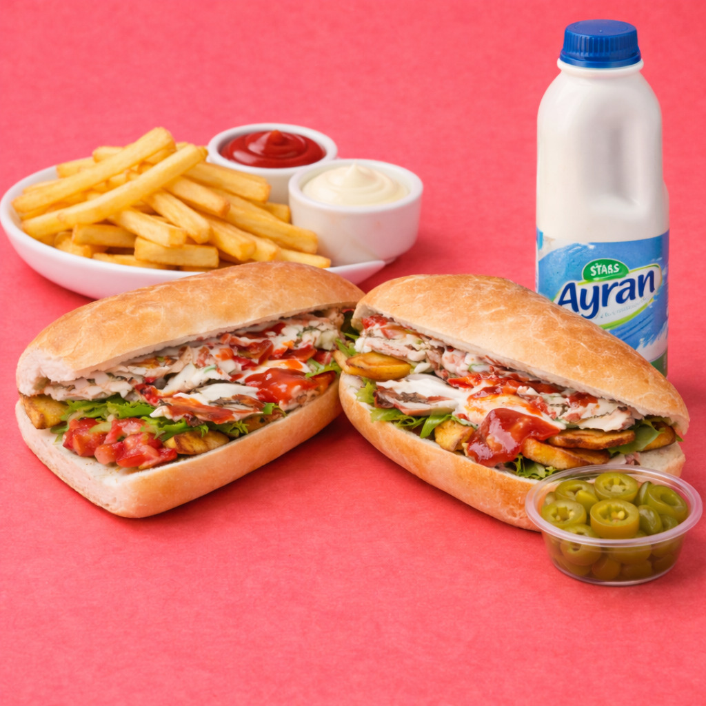 2'li Ekmek Arası Tavuk Döner Menü