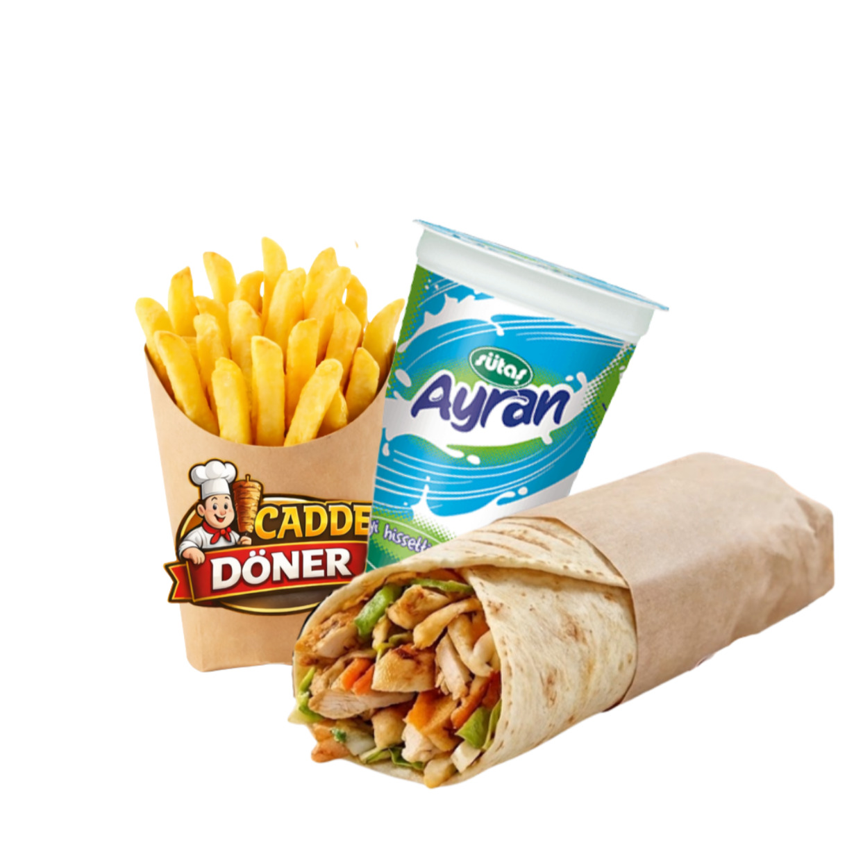Standart Tavuk Döner Menü Small