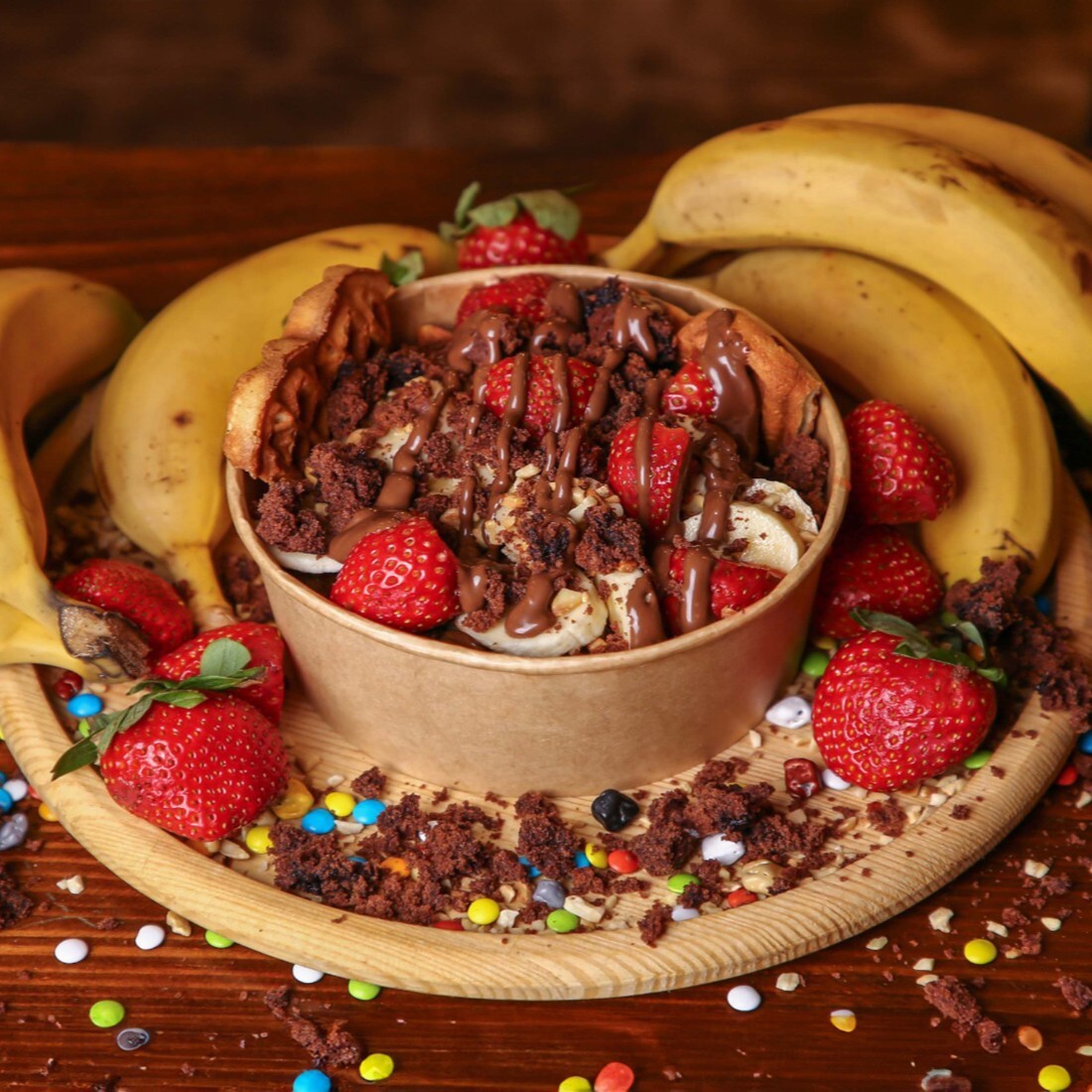 Double Klasik Karamel Soslu Bowl Waffle