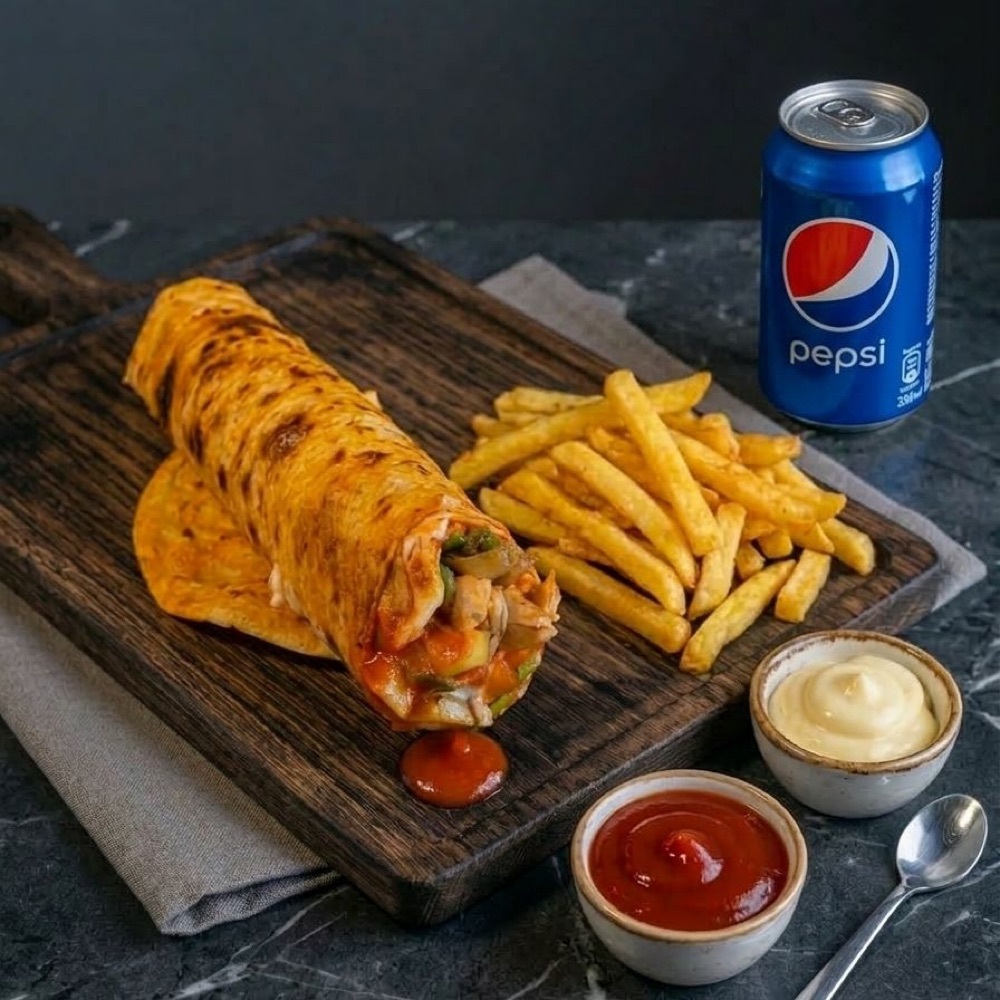 Tavuk Dürüm Kolalı Menü ( 150 Gr )