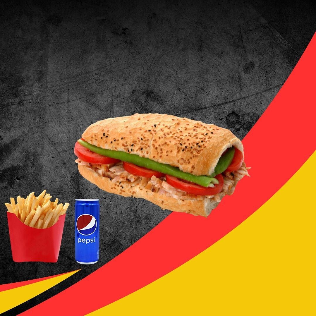 Bütün Tavuk Ekmek Döner Menü 2