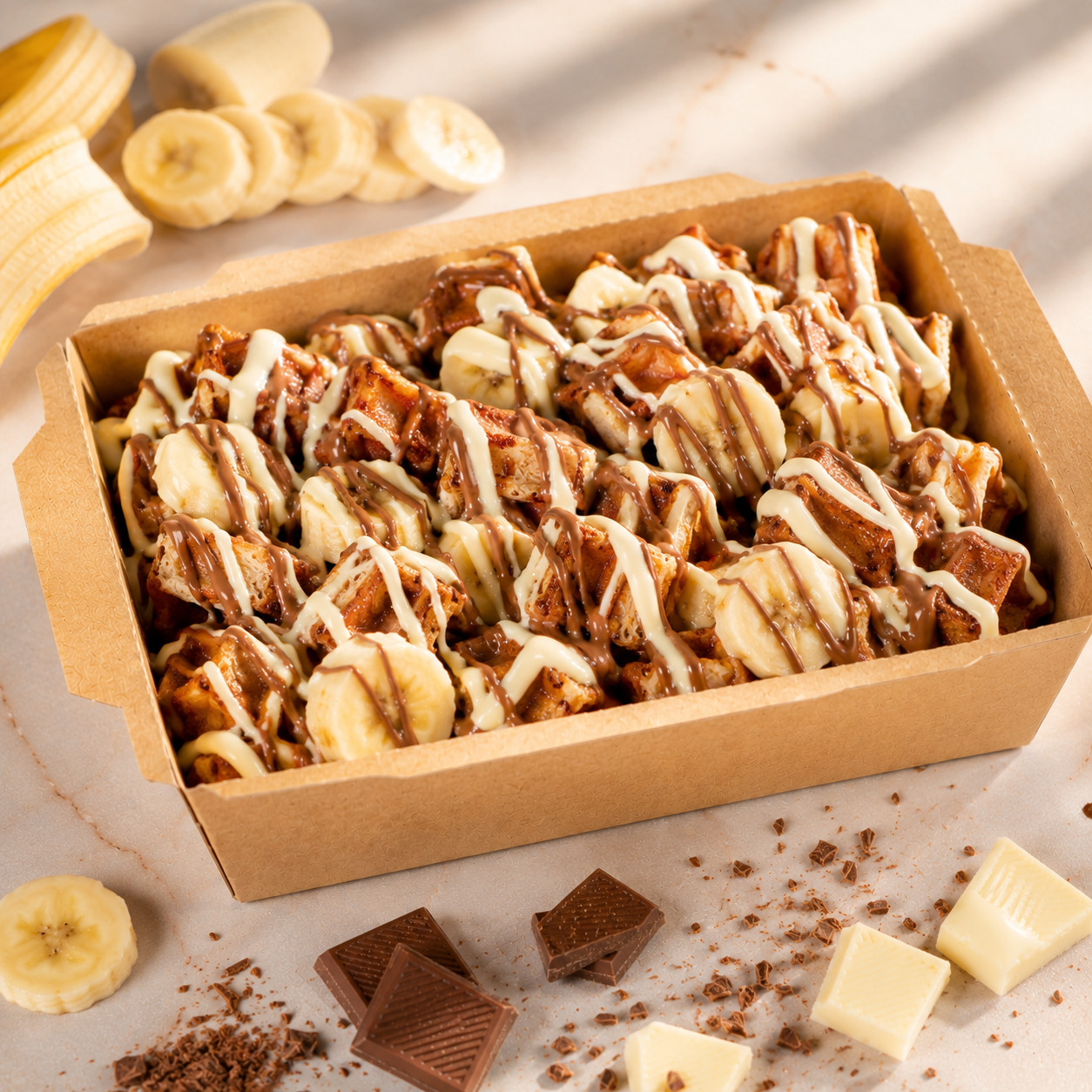 Muzlu Kovada Çikolatalı Waffle