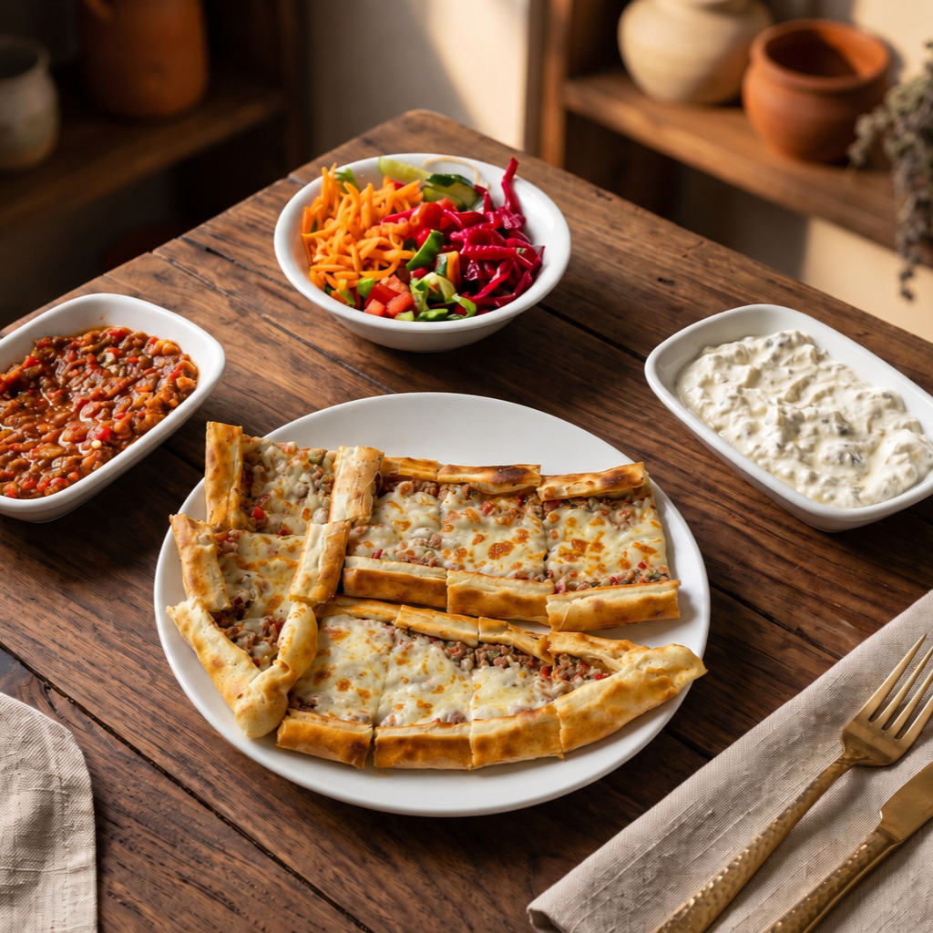 Kuşbaşılı Kaşarlı Pide