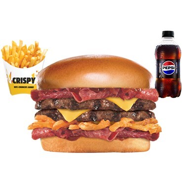 Double Western Burger BBQ Menü