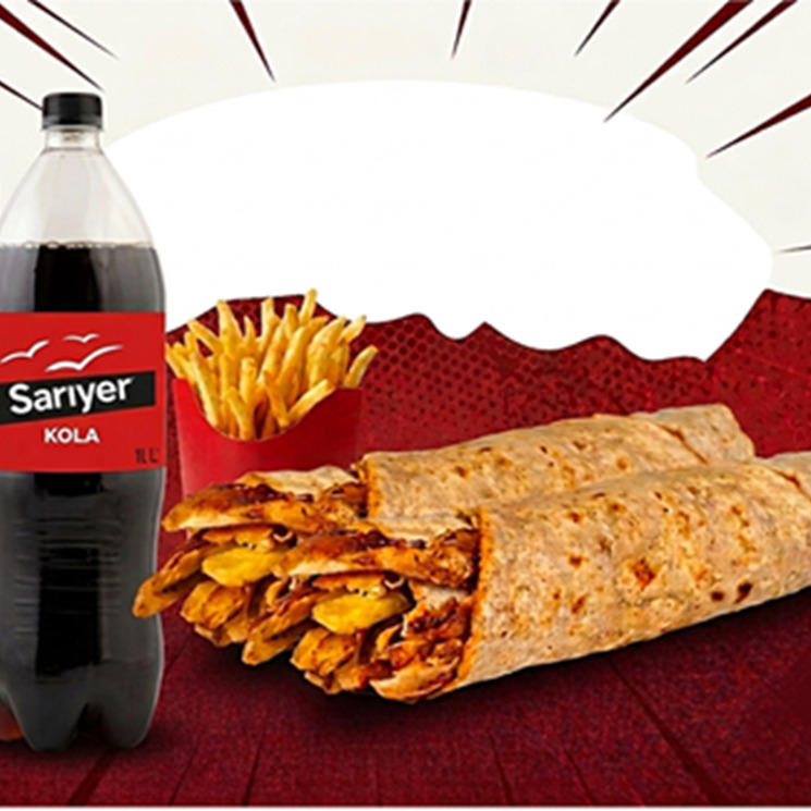 2'li Tavuk Döner Dürüm Menü