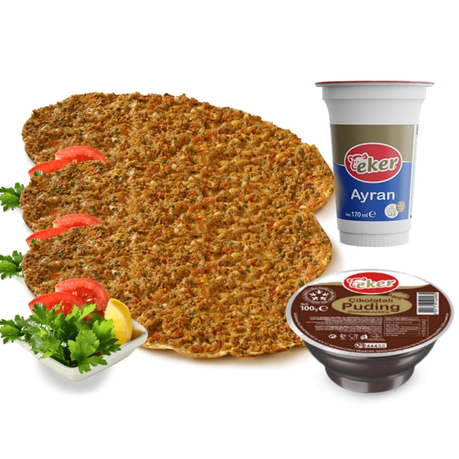 Eker 3'lü Lahmacun Menü