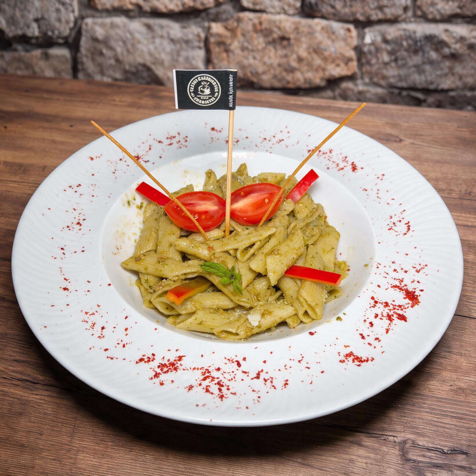 Gazimuhtar Kremalı Pesto Soslu Penne Tabağı