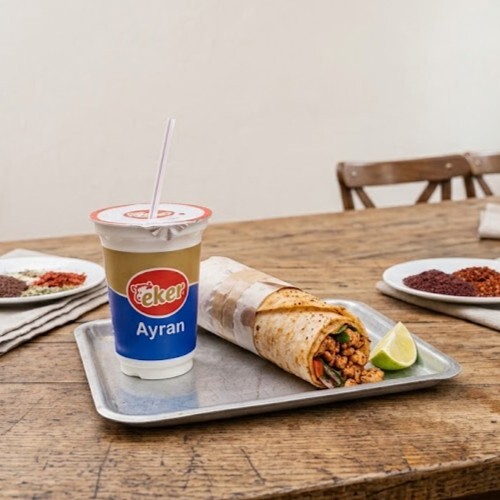 Tavuk Tantuni Dürüm + Ayran Menü