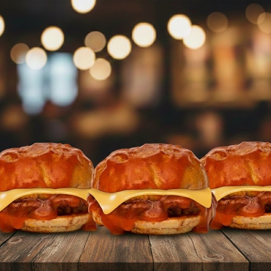 4 Adet Cheddarlı Islak Burger