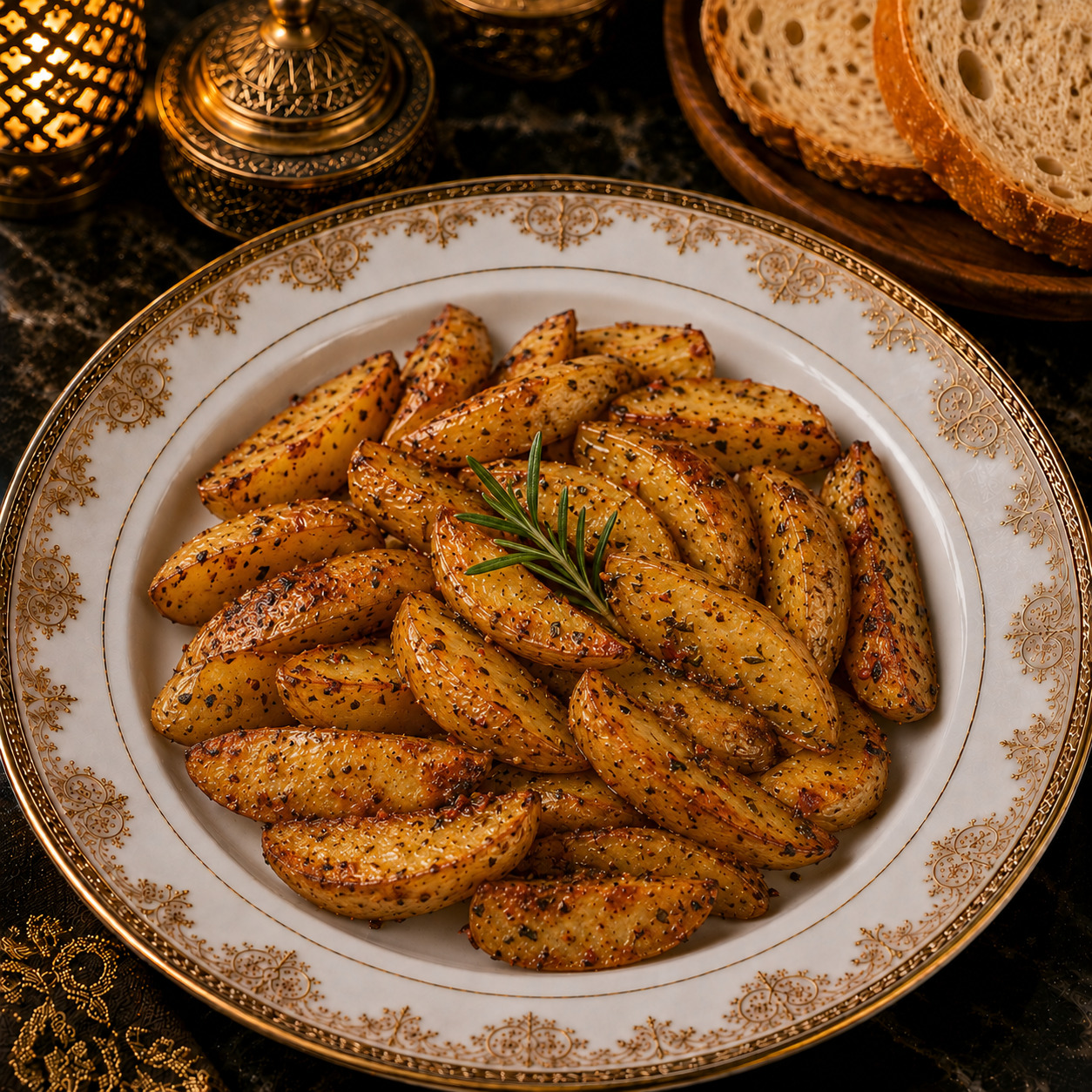 Baharatlı Elma Dilimli Fırın Patates