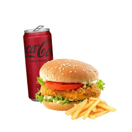 Tavuk Burger+ Patates + Kola
