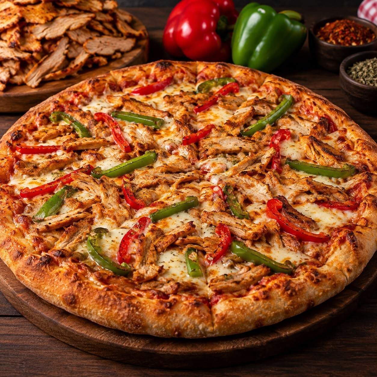 Tavuk Dönerli Pizza(orta)