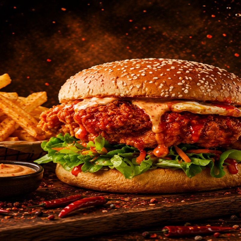 Acılı Chicken Gelin Burger Menü