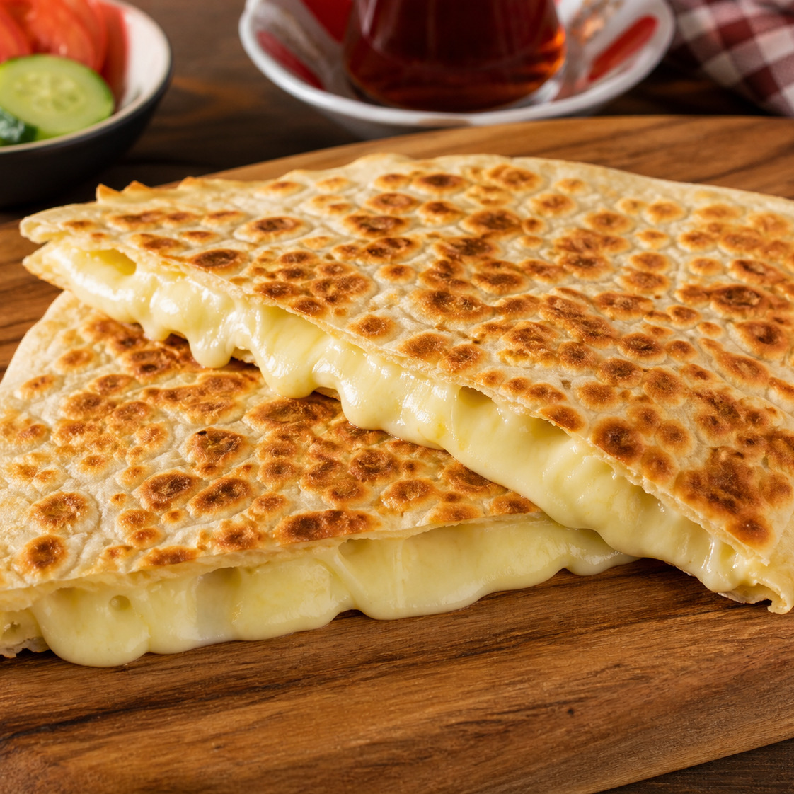 Yarım Ekmek Arası Eritme Peynirli Tost