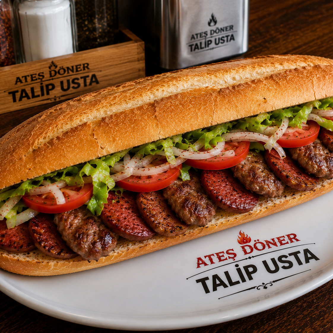 Köfte Sucuk Karışık Yarım Ekmek