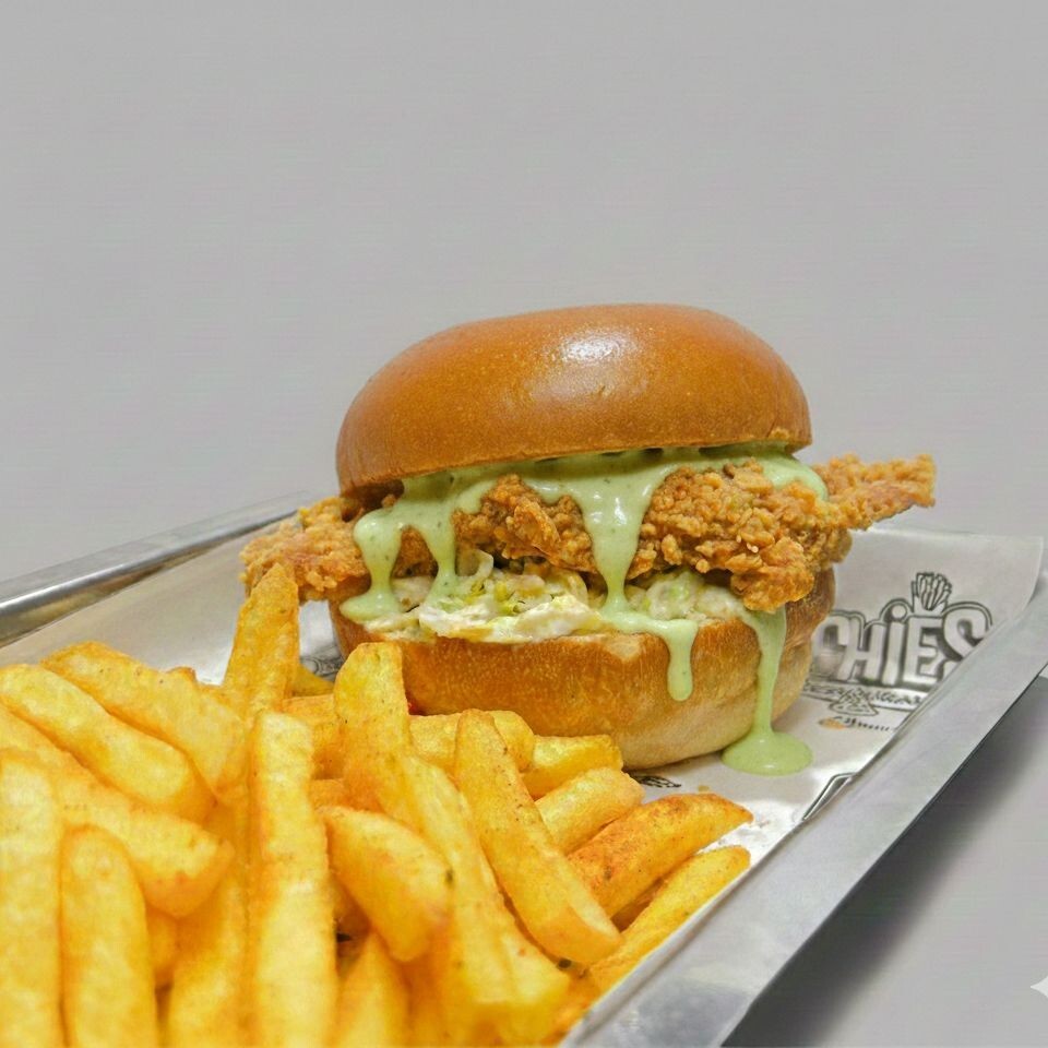Greenish Chicken Burger